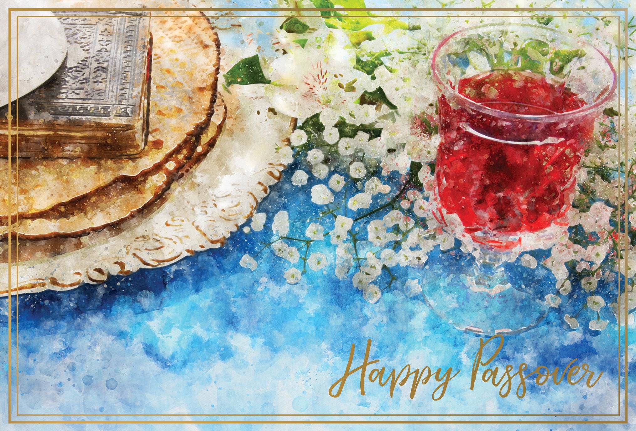 Passover-themed Pictura Passover decoration with traditional symbols, detailed design, and vibrant colors.
